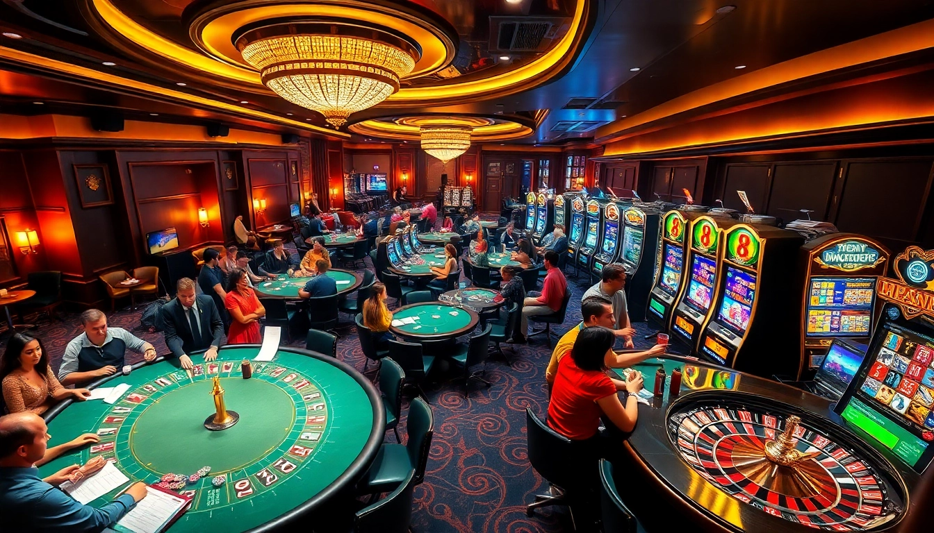 Exciting casino scene at new88.cz with vibrant poker and roulette action.